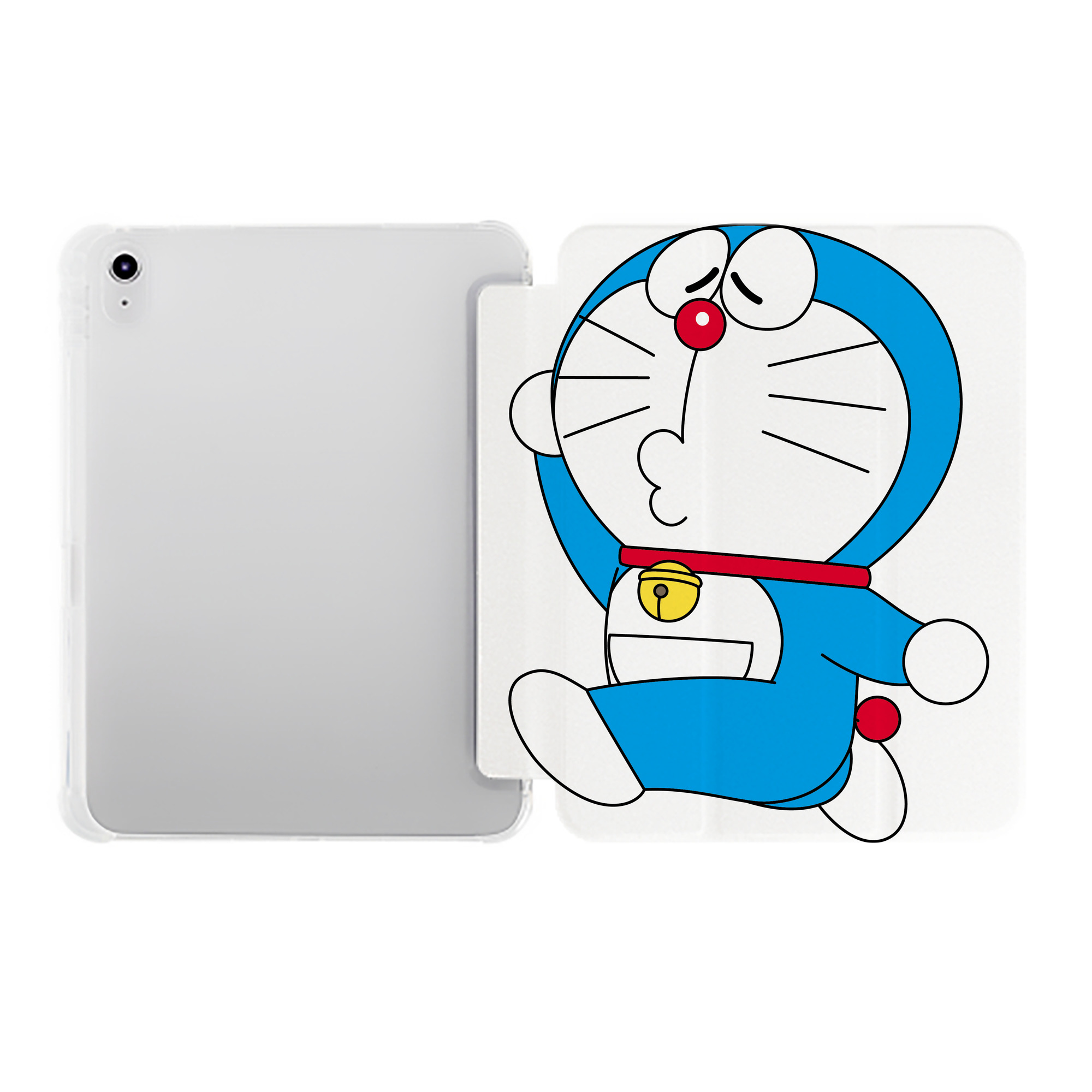 （画像用） ドラえもん Doraemon IPad ケース ペン収納付き 三つ折りスタンド PUレザー×シリコン 対応機種9.5/10.5/10.9インチ